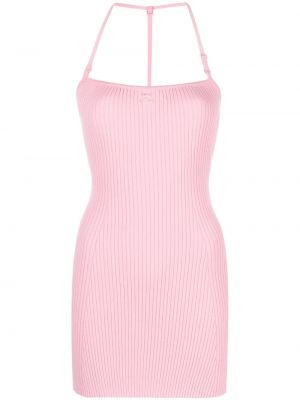 Kleid mit stickerei Courreges pink