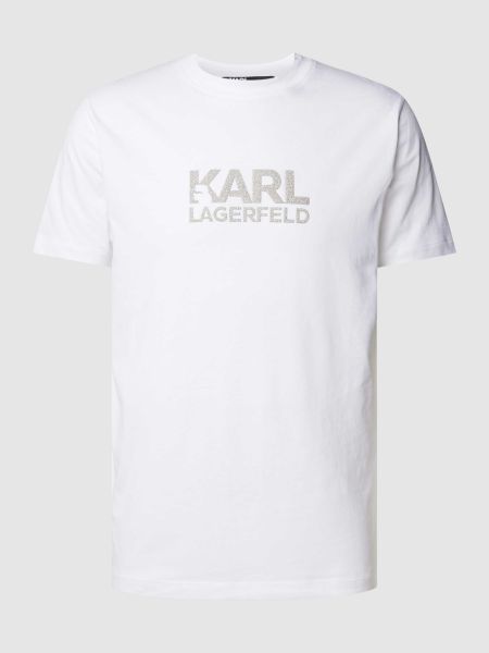 Koszulka z nadrukiem Karl Lagerfeld biała