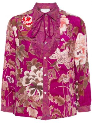 Cămașă cu model floral Pierre-louis Mascia roz
