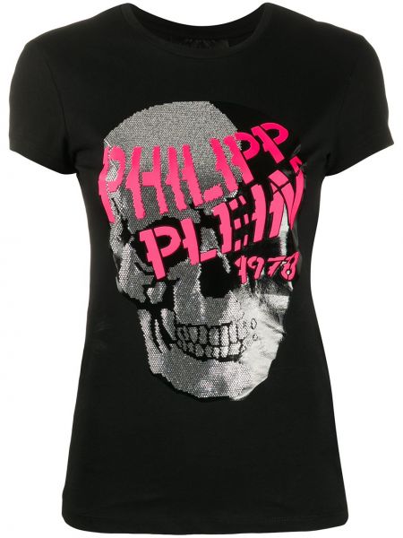 T-shirt con stampa Philipp Plein nero