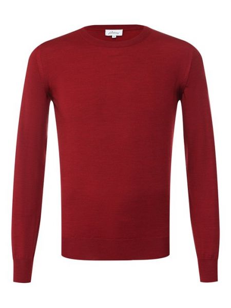 Шерстяной свитер Brioni бордовый