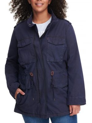 Хлопковая куртка с капюшоном Levi’s® синяя