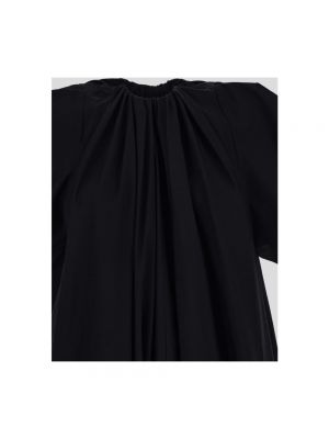 Vestido largo de algodón Mm6 Maison Margiela negro