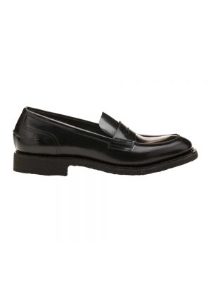 Czarne lakierowane loafers Del Carlo