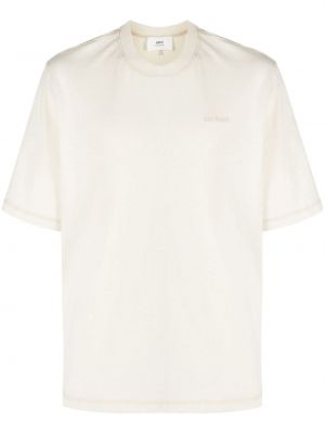 Siuvinėtas marškinėliai Ami Paris balta