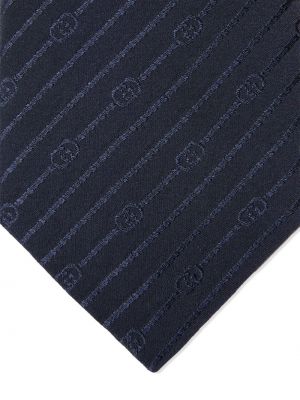 Krepová hedvábná kravata Gucci modrá