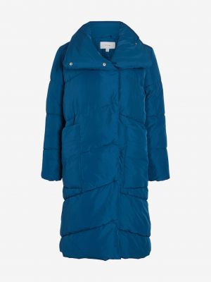 Prošívaný zimní kabát Vila modrý