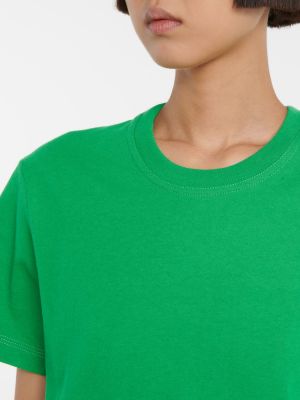 Bavlněné tričko Bottega Veneta zelené