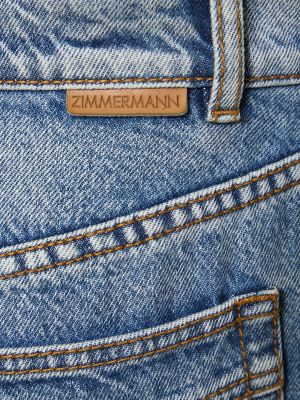Brīva piegriezuma straight fit džinsi Zimmermann zils