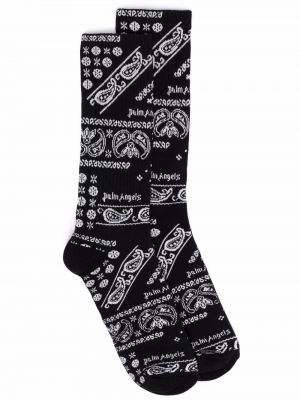 Жакардови чорапи с пейсли десен Palm Angels черно