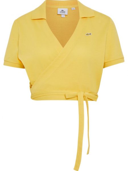 Koszulka z nadrukiem Lacoste Live żółta