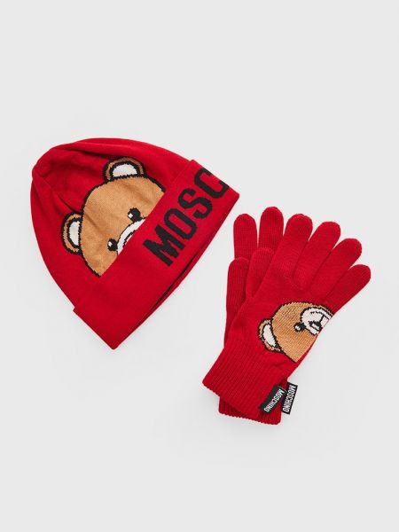 Rękawiczki Moschino czerwone