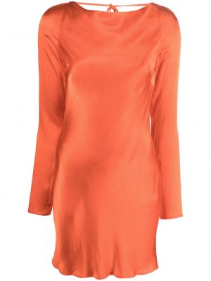 Сатенена коктейлна рокля Shona Joy оранжево