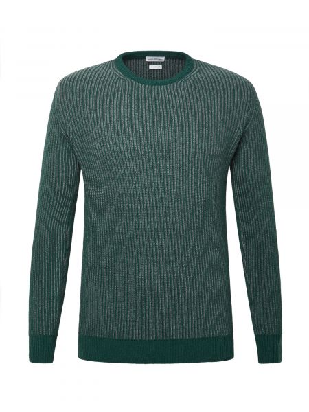 Кашемировый свитер с круглым вырезом Luca D'altieri зеленый