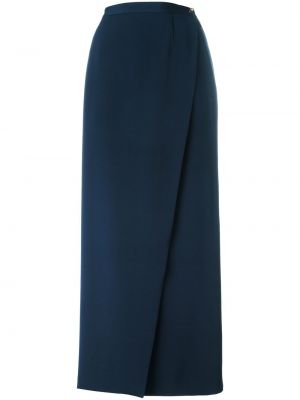 Falda larga Chanel Pre-owned azul