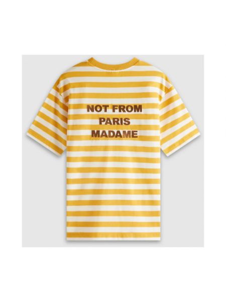 Camiseta a rayas Drôle De Monsieur amarillo