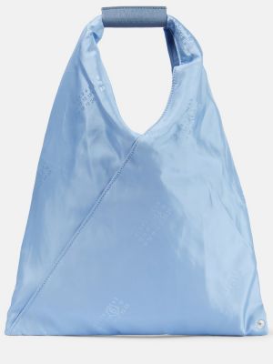 Kožená nákupná taška Mm6 Maison Margiela modrá