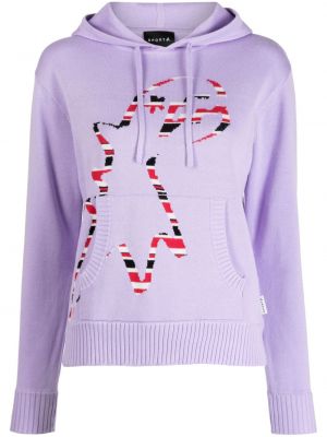Medvilninis džemperis su gobtuvu Sport B. By Agnès B. violetinė
