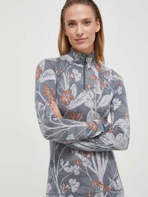 Блуза от мерино вълна с дълъг ръкав Smartwool сиво