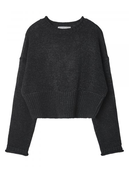 Меланжов пуловер Adolfo Dominguez черно