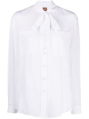 Camicia con fiocco Boss bianco