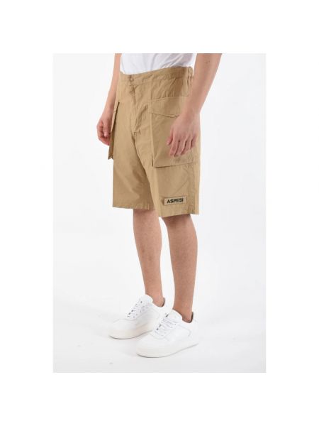 Pantalones cortos cargo de algodón Aspesi beige