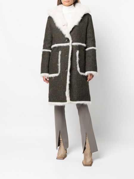 Manteau en laine Yves Salomon noir
