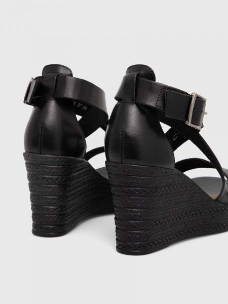 Kožené sandály Wojas černé