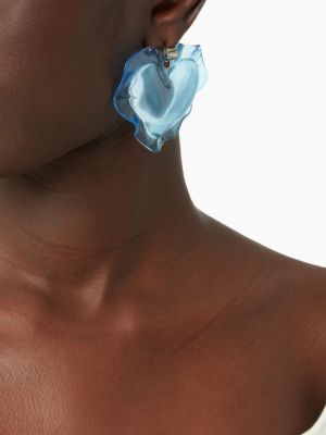 Boucles d'oreilles à boucle de motif coeur Nina Ricci bleu