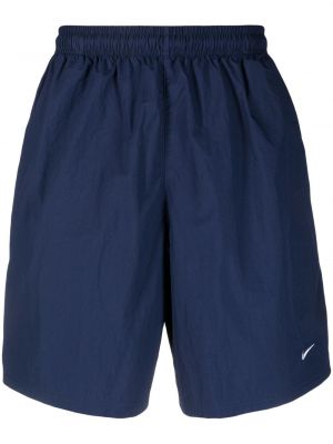 Kratke hlače z vezenjem Nike modra
