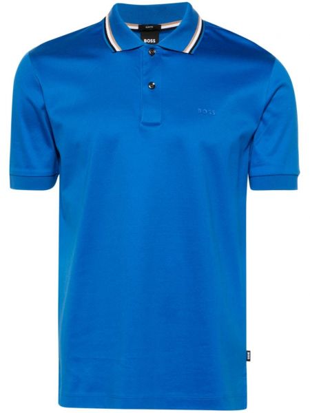 Polo krekls ar apdruku džersija Boss zils