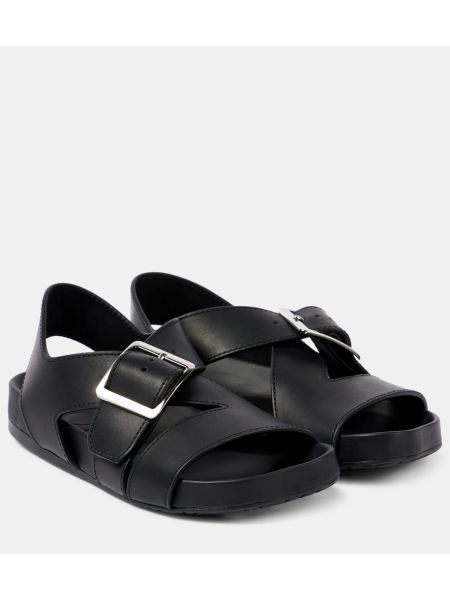 Usnjene nizki čevlji Loewe črna