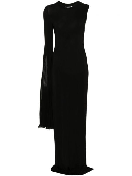 Asymetrické večerné šaty Nensi Dojaka čierna