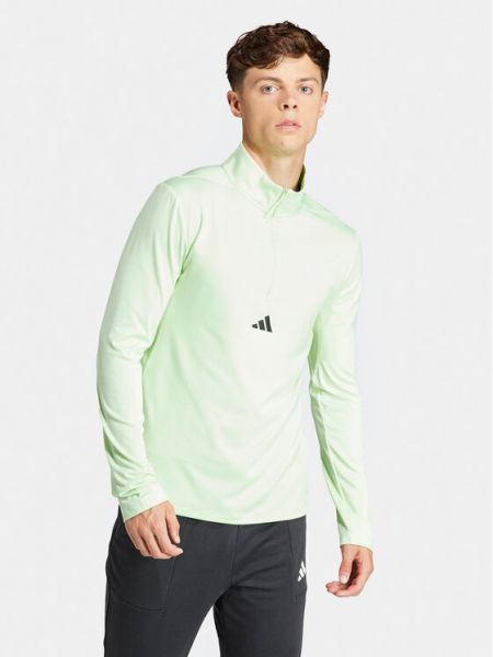 Slim fit pulóver Adidas zöld