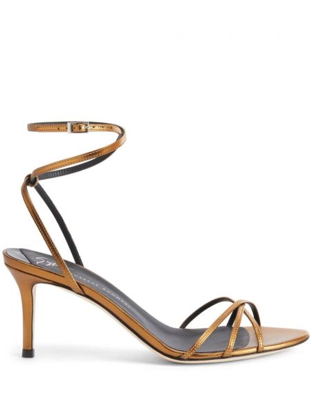 Kožené sandále Giuseppe Zanotti hnedá
