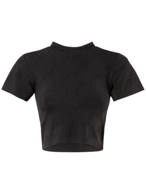 T-shirt di nylon Balenciaga nero