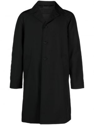 Manteau à boutons Prada noir