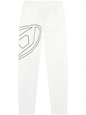Pantalon de joggings brodé Diesel blanc