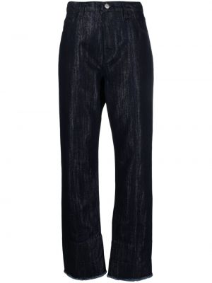 Voľné džínsy s vysokým pásom Victoria Beckham modrá