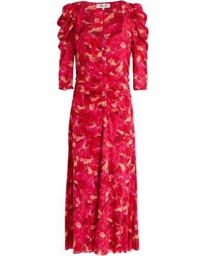 Červené maxi šaty Diane Von Furstenberg