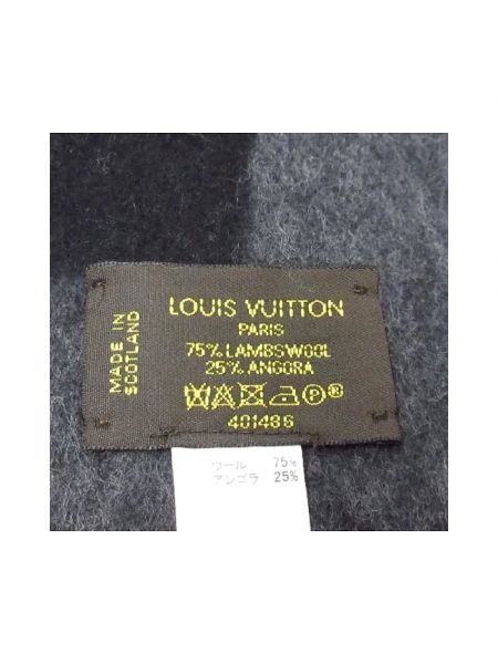 Bufanda de lana retro Louis Vuitton Vintage negro