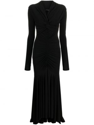 Вечерна рокля с v-образно деколте The Andamane черно