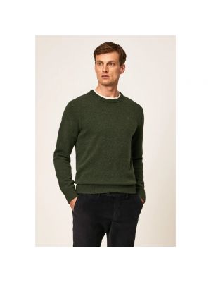Sweter z okrągłym dekoltem Hackett zielony