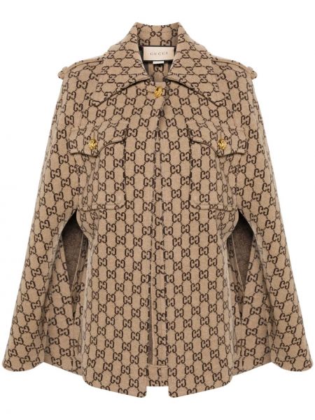 Žakárová vlnená bunda Gucci