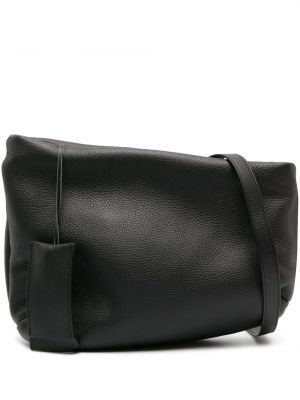Asymetrická kožená kabelka Marsèll čierna