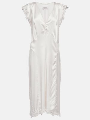 Шелковый платье миди Isabel Marant белый