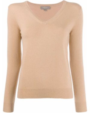 Jersey con escote v de tela jersey N.peal marrón