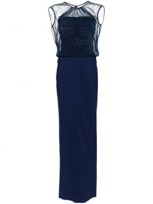 Вечерна рокля с кристали Chiara Boni La Petite Robe синьо
