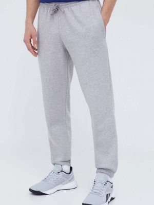 Melanžové sportovní kalhoty Adidas šedé