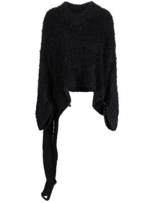 Пуловер с v-образно деколте The Attico черно